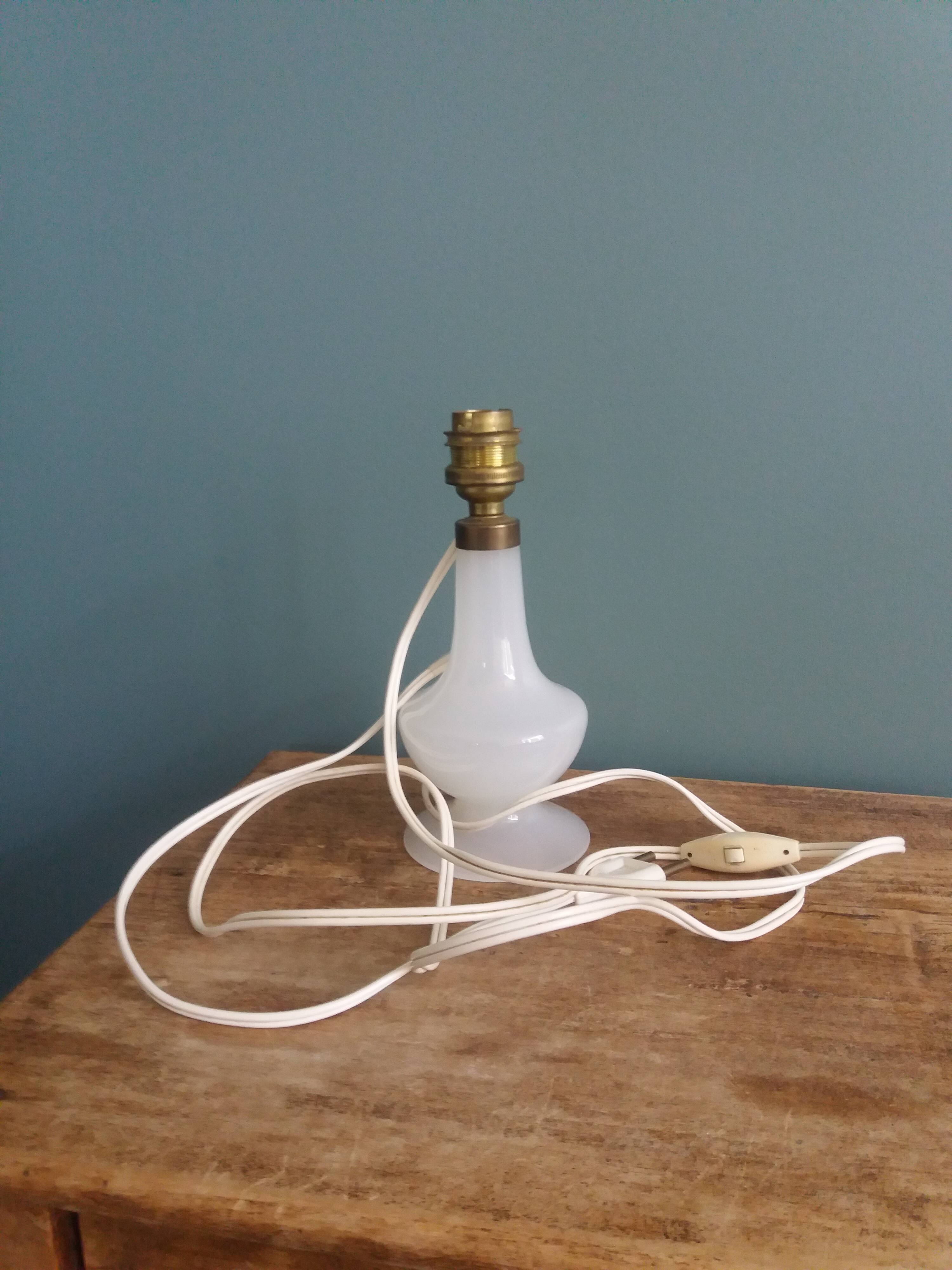 Opaline glass floor lamp