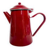 Cafetière émaillée rouge