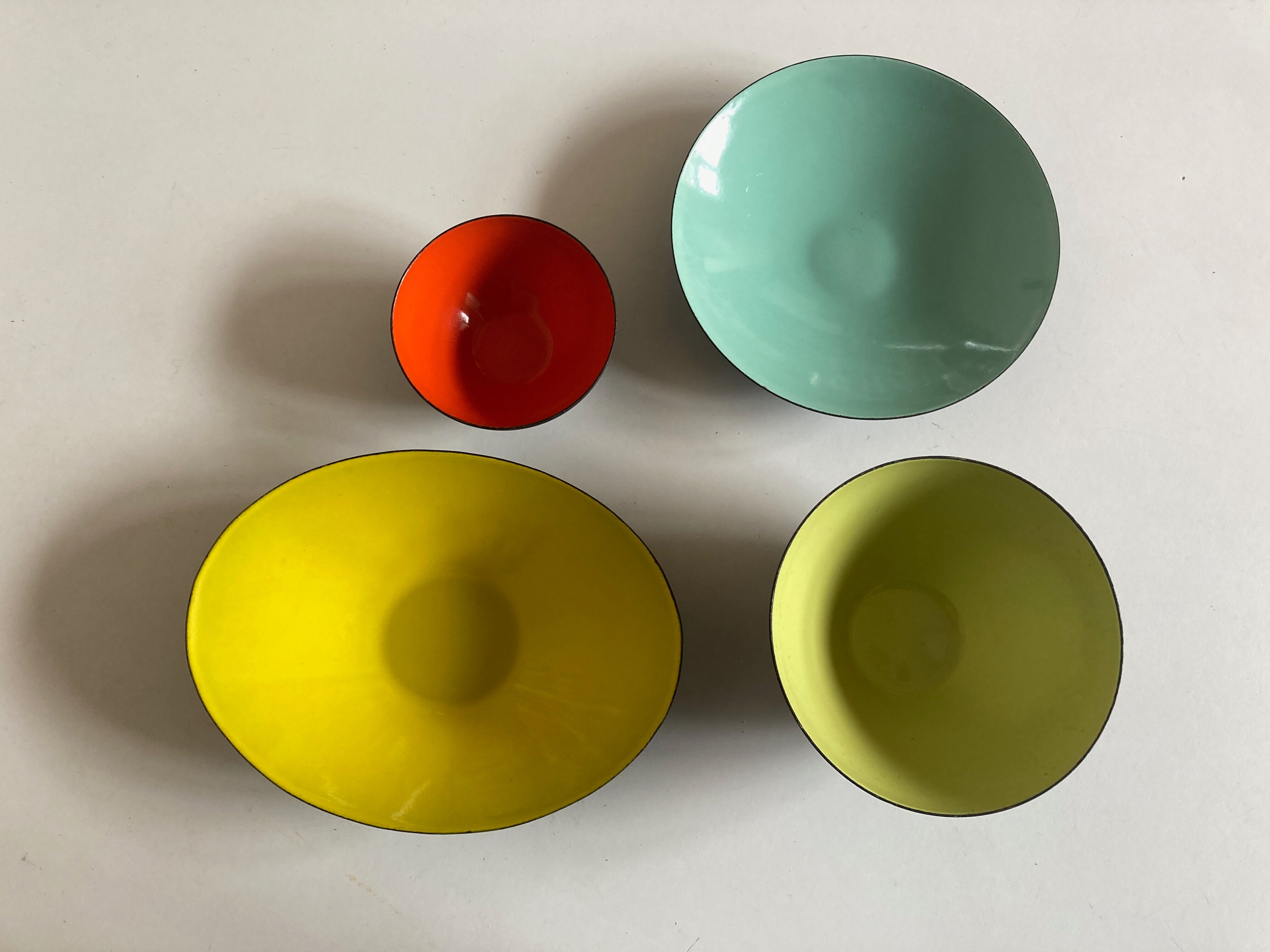 Herbert Krenchel set of 4 bowls for Krenit Denmark, 1960