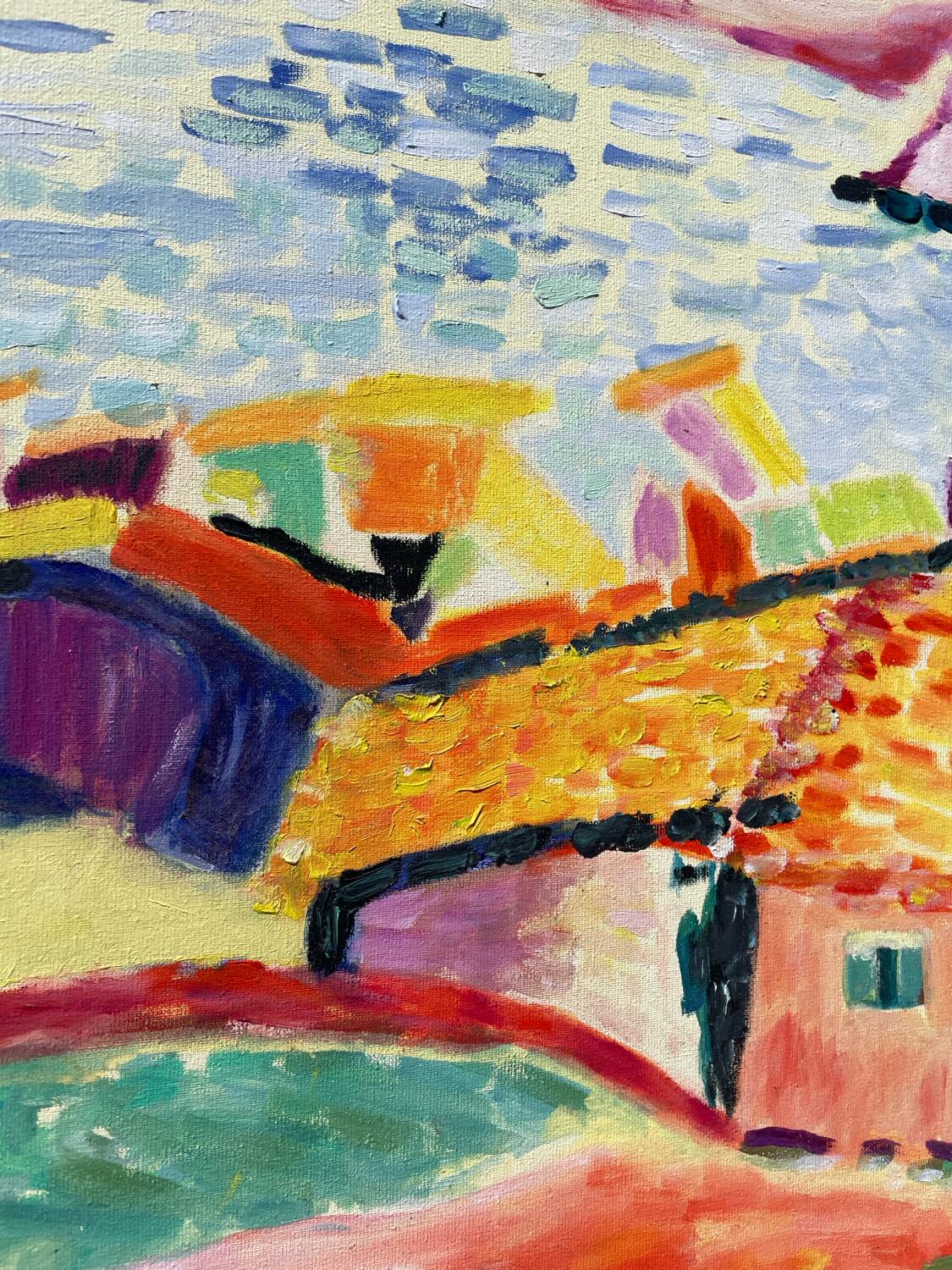 Fauvist painting of a landscape