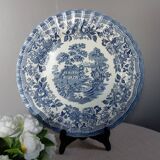 Dish 31 cm blue earthenware with Churchill swans England Staffordshire