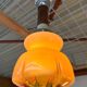 Amber colored Murano glass ceiling lamp from Italy, 1960s