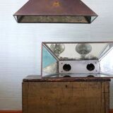 Industrial pendant light, mirror reflector, sheet metal lampshade, England