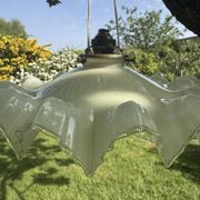 Vintage pleated glass lace lampshade ceiling light