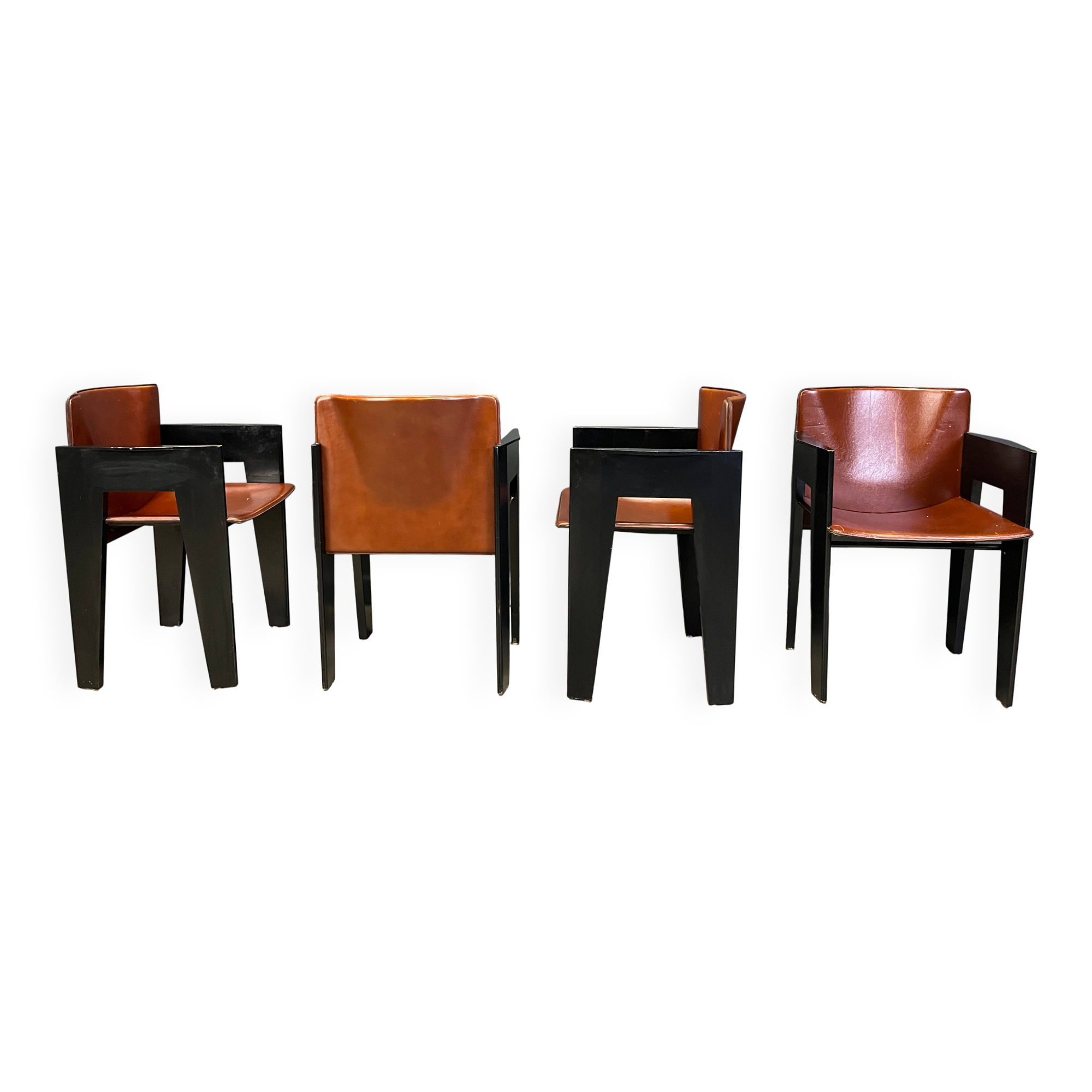 Fauteuils postmodernes par Arnold Merckx pour Arco - ensemble de 4 - années 1980