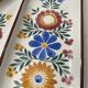 Assiettes décor floral peint Printemps