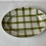 Selency oval checkered dish x Monoprix Croisé Laroche