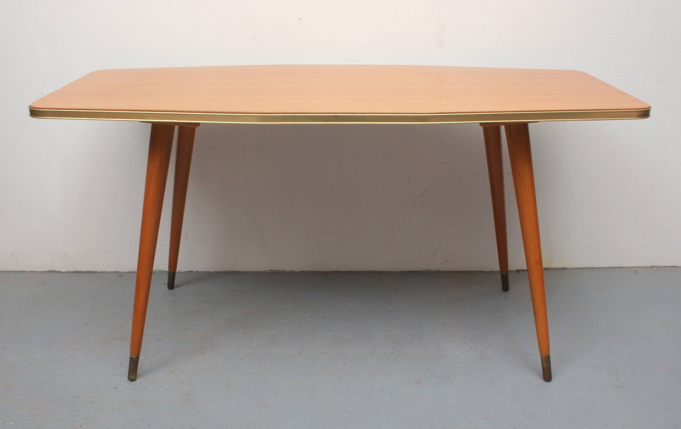 1950s coffeetable ship shaped in ash