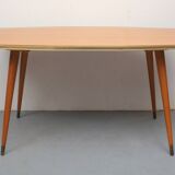 1950s coffeetable ship shaped in ash