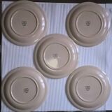 Set of 16 Saint Amand ceramic plates Eglantines 1713 model (flat, hollow and dessert)