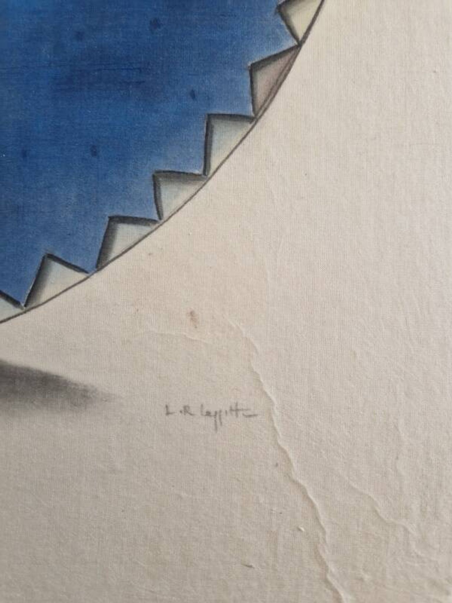 La Roche Laffitte (Born in 1943) - Watercolour drawing on silk - Dan mask