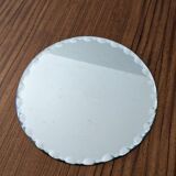 Vintage round beveled mirror
