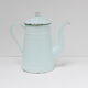 Cafetière émaillée vert d'eau