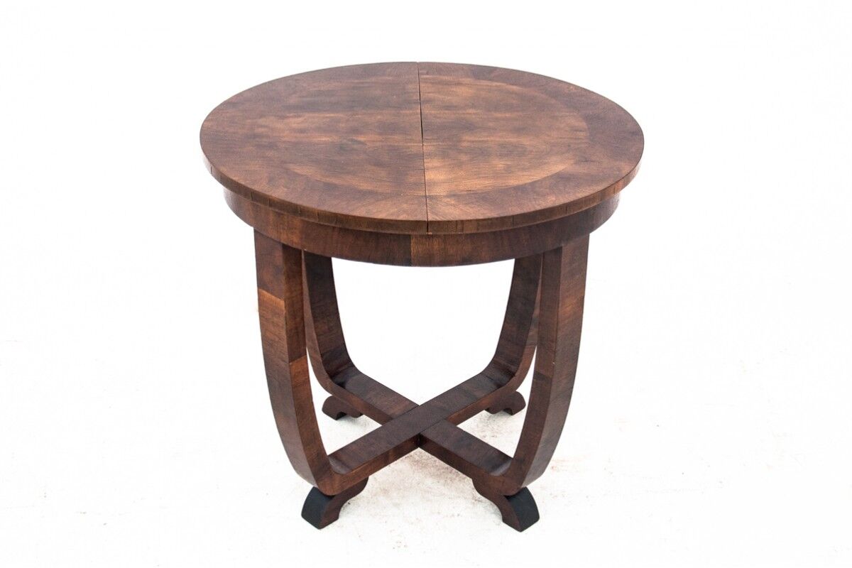 Art deco extendable table, poland, 1930s