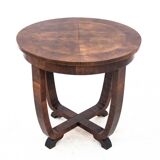 Art deco extendable table, poland, 1930s