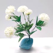 Teal Lacquered Ceramic Tulip Vase / Pen Holder by Giacomo Onestini for Ernestine Salerno
