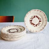 11 dessert plates Salins France