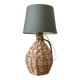 Vintage rattan Dame Jeanne lamp