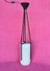 LAMP/IRON SUSPENSION FORGED OPAQUE WHITE GLASS CYLINDRICAL TUBE