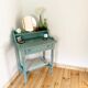 Coiffeuse vintage en bois peint