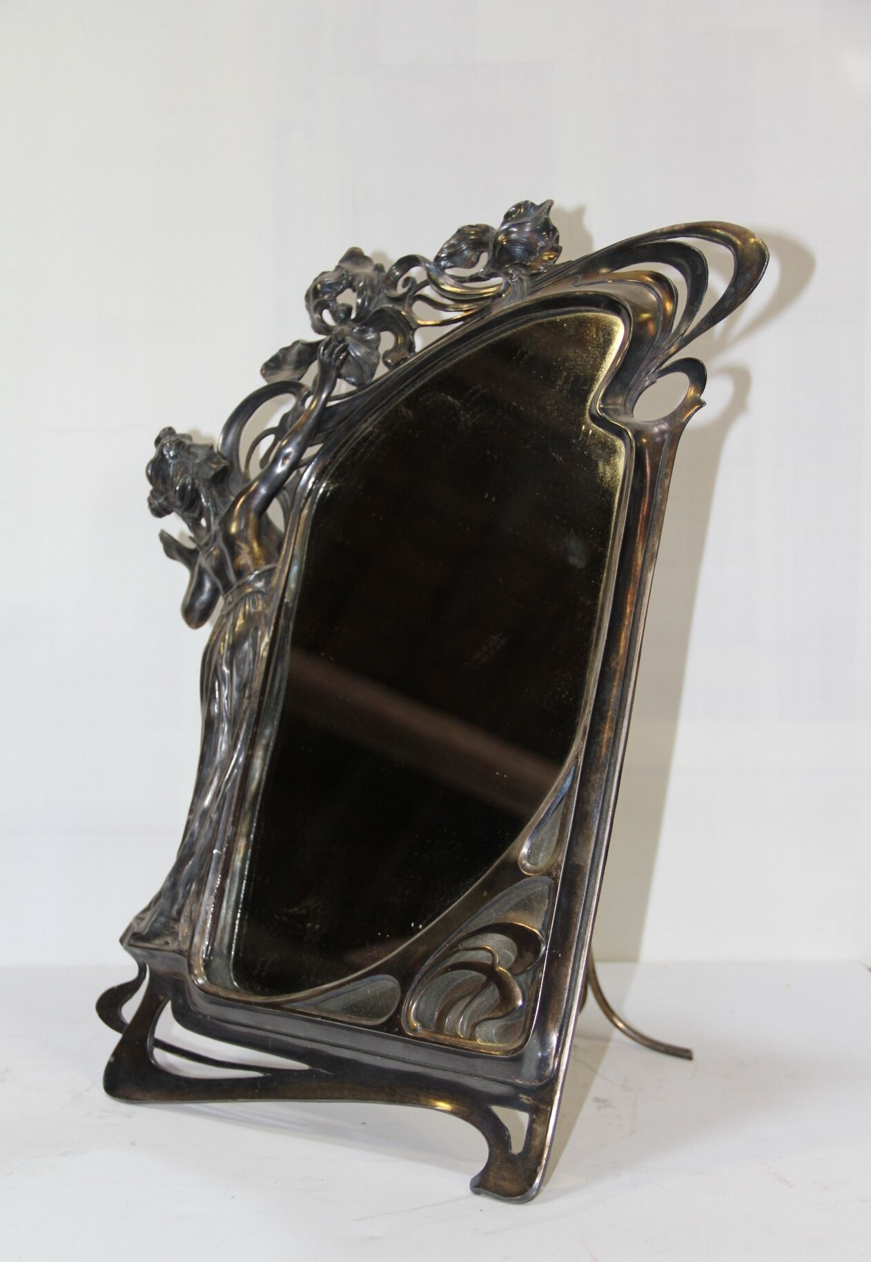 Miroir étain 1900 35x50cm