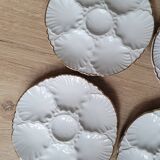 La Redoute x Selency set de 4 assiettes à huitres blanches dorées