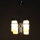 Restored Bauhaus/Art Deco chrome & glass chandelier, Czechoslovakia, 1930s