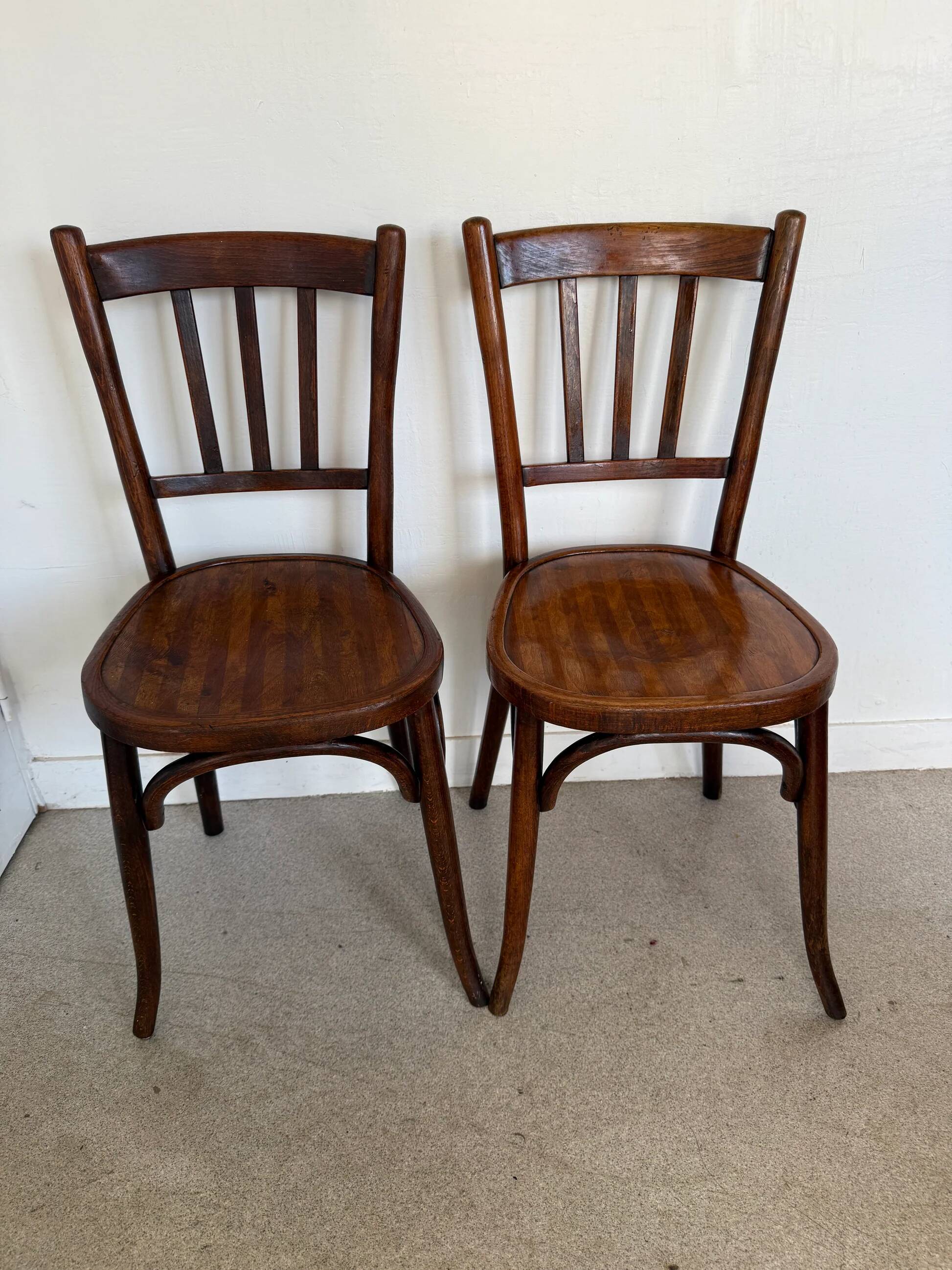 Pair of vintage Baumann bistro chairs