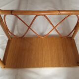 Pair of vintage bamboo shelves