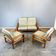 Seating set by Dyrlund, teak and leather, 1960s