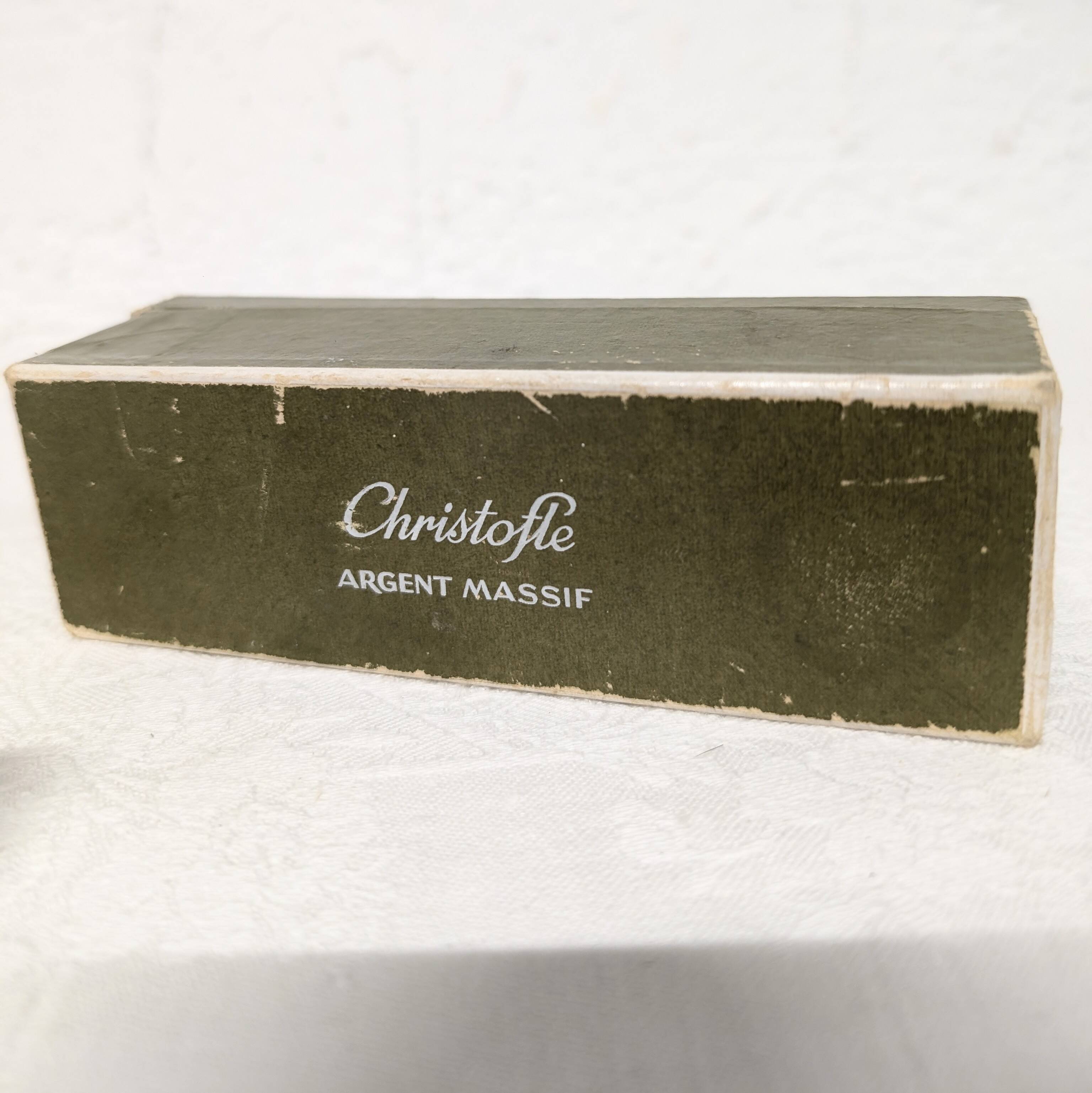 Set of 4 Christofle salt cellars - Glass and solid silver