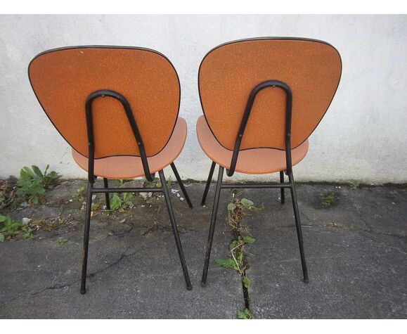 Metal & skaï chairs 60s