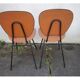 Metal & skaï chairs 60s