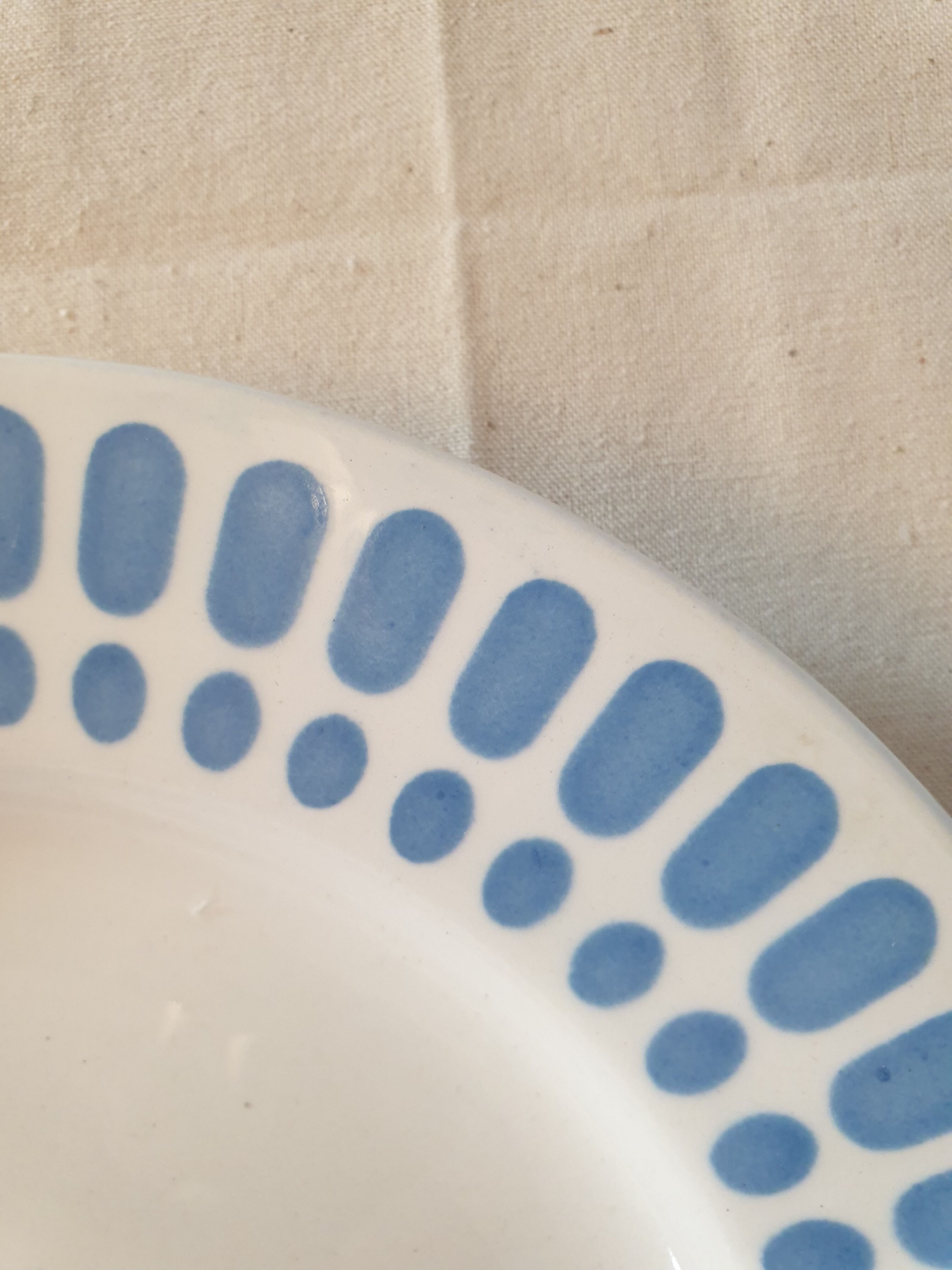 Suite of 5 flat plates Digoin Saarguemines