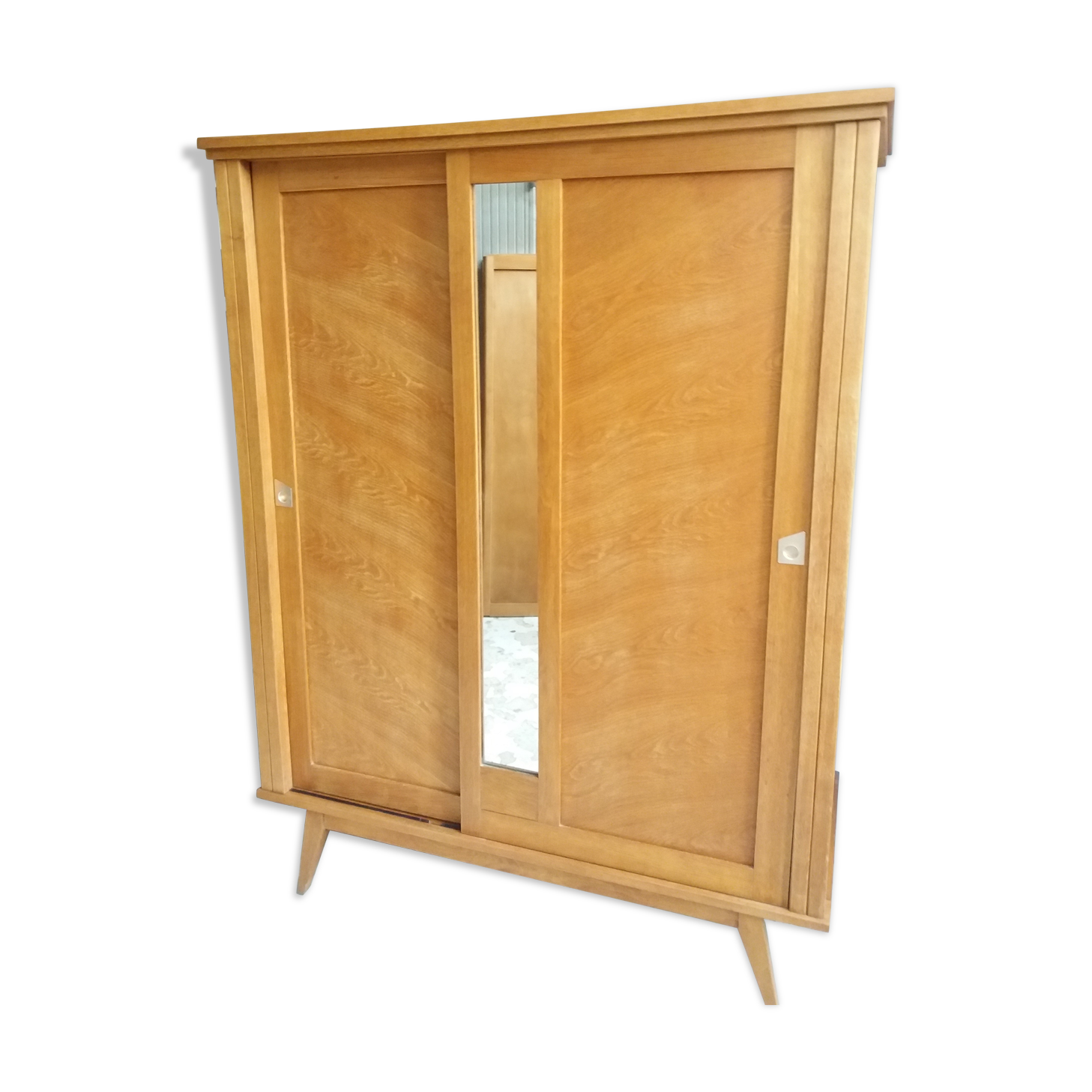 Vintage 2-door and mirror cabinet