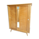 Armoire vintage à 2 portes et miroir