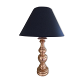 Golden wooden lamp 70/80s