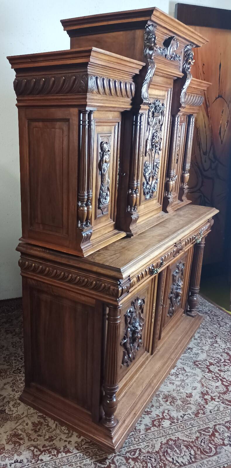 19th Century Walnut Renaissance Buffet