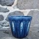 Cache-pot en céramique bleue