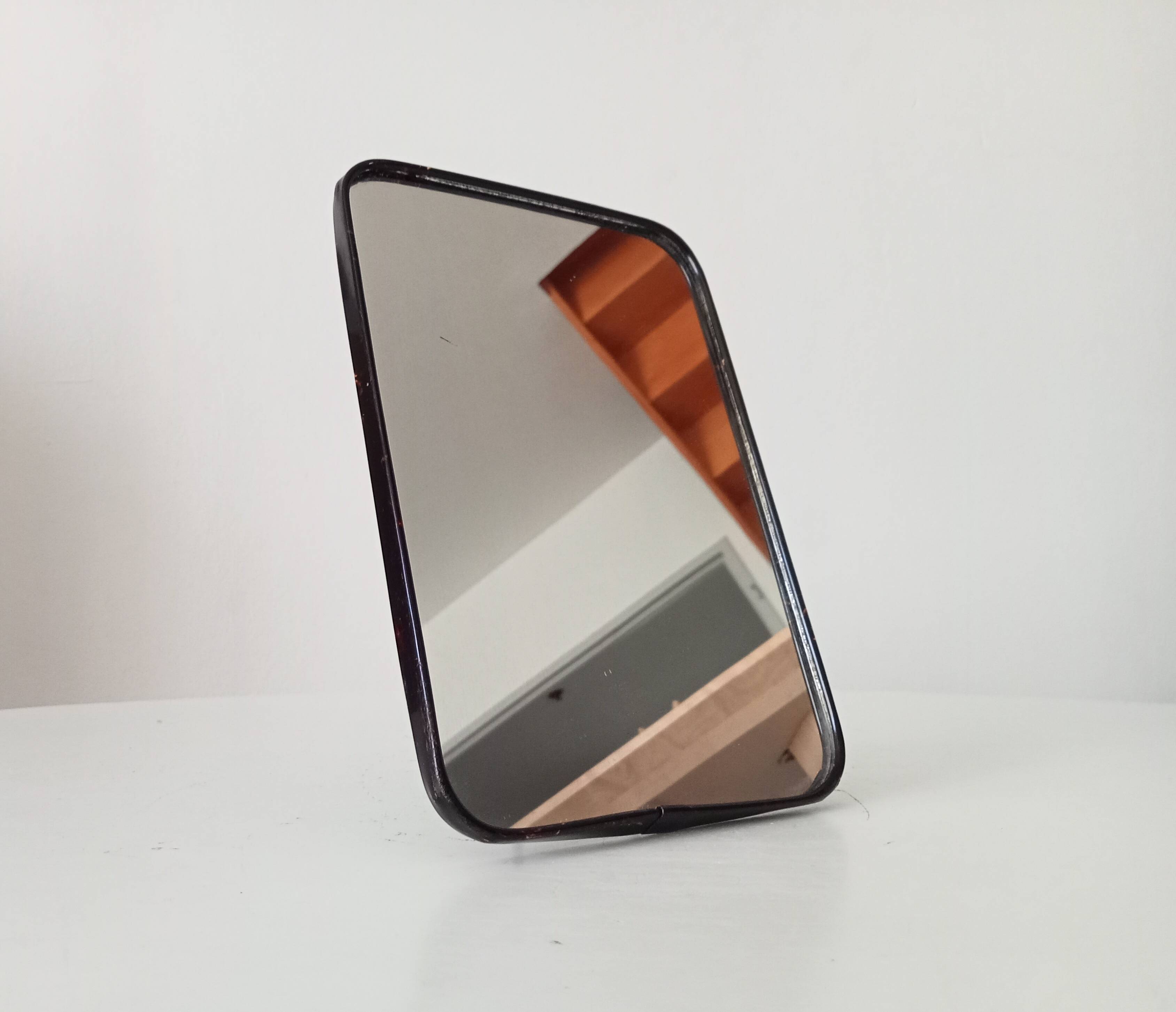 Vintage barber style tabletop mirror