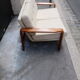 Scandinavian sofa in teak two-seater 60s
