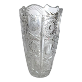 Carved crystal vase