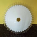 White opaline suspension, jagged edge early XX th century