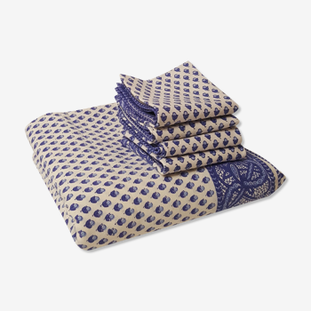 Ensemble nappe et serviettes de table motif provençal
