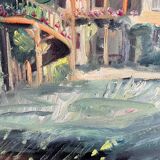 Painting "The Queen's Hamlet" - Versailles, signed