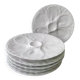 Set of 6 oyster plates in white porcelain Pillivuyt