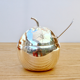 Art Deco, Sweet silver jam jar in the shape of an apple Inactive