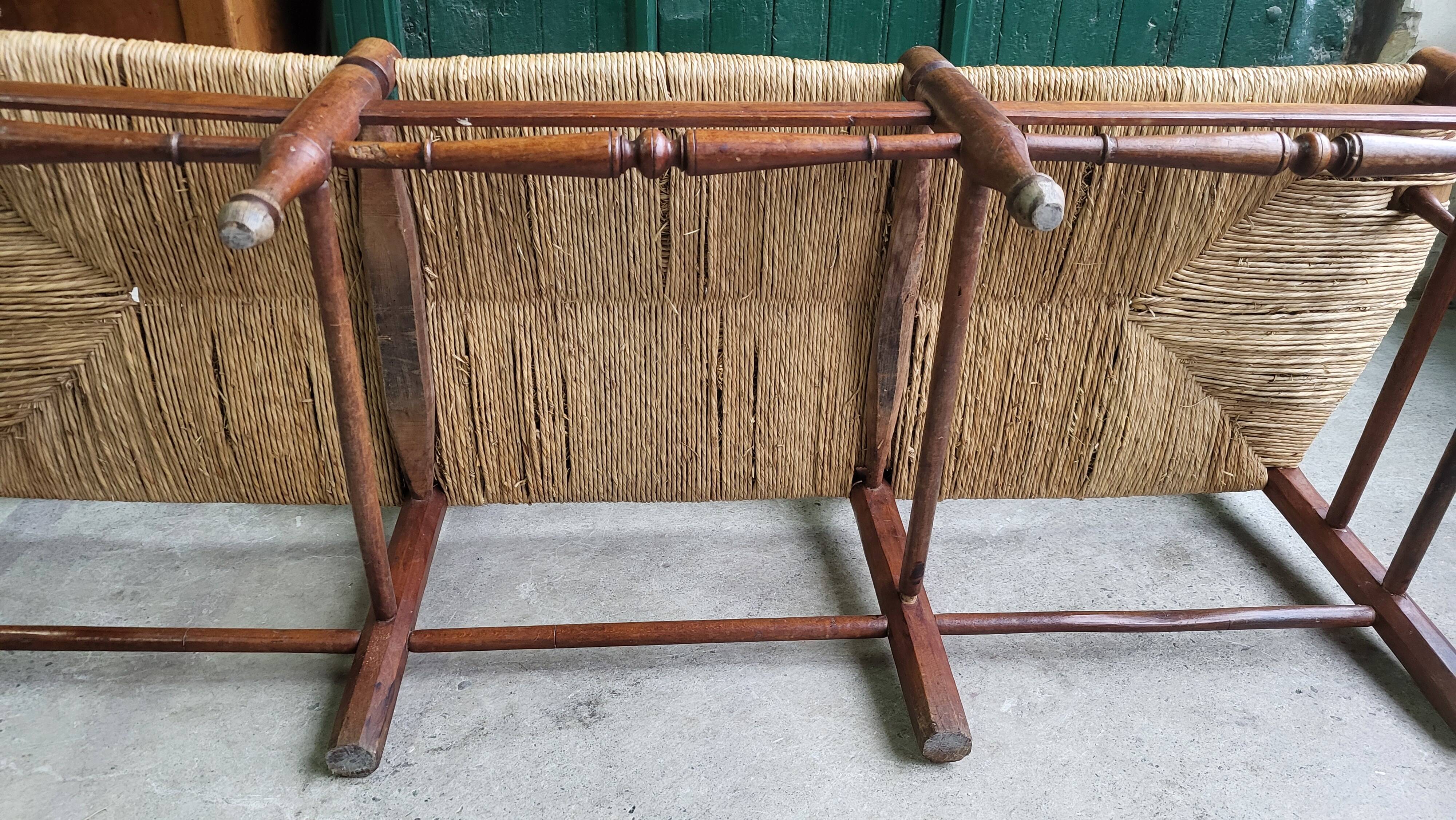 THREE-SEATER STRAW BANQUETTE PROVENCAL RADASSIER
