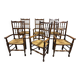 Lancashire spindleback dining arm chairs 1900's