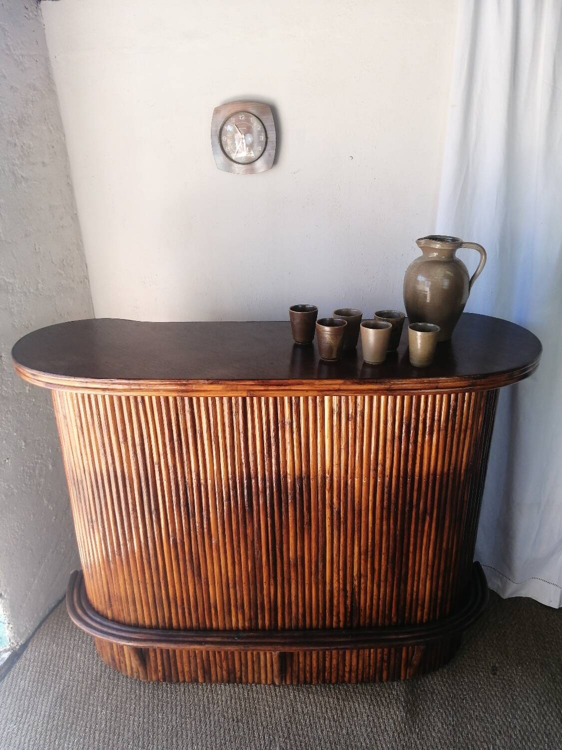 Bamboo and rattan tiki bar, 1940